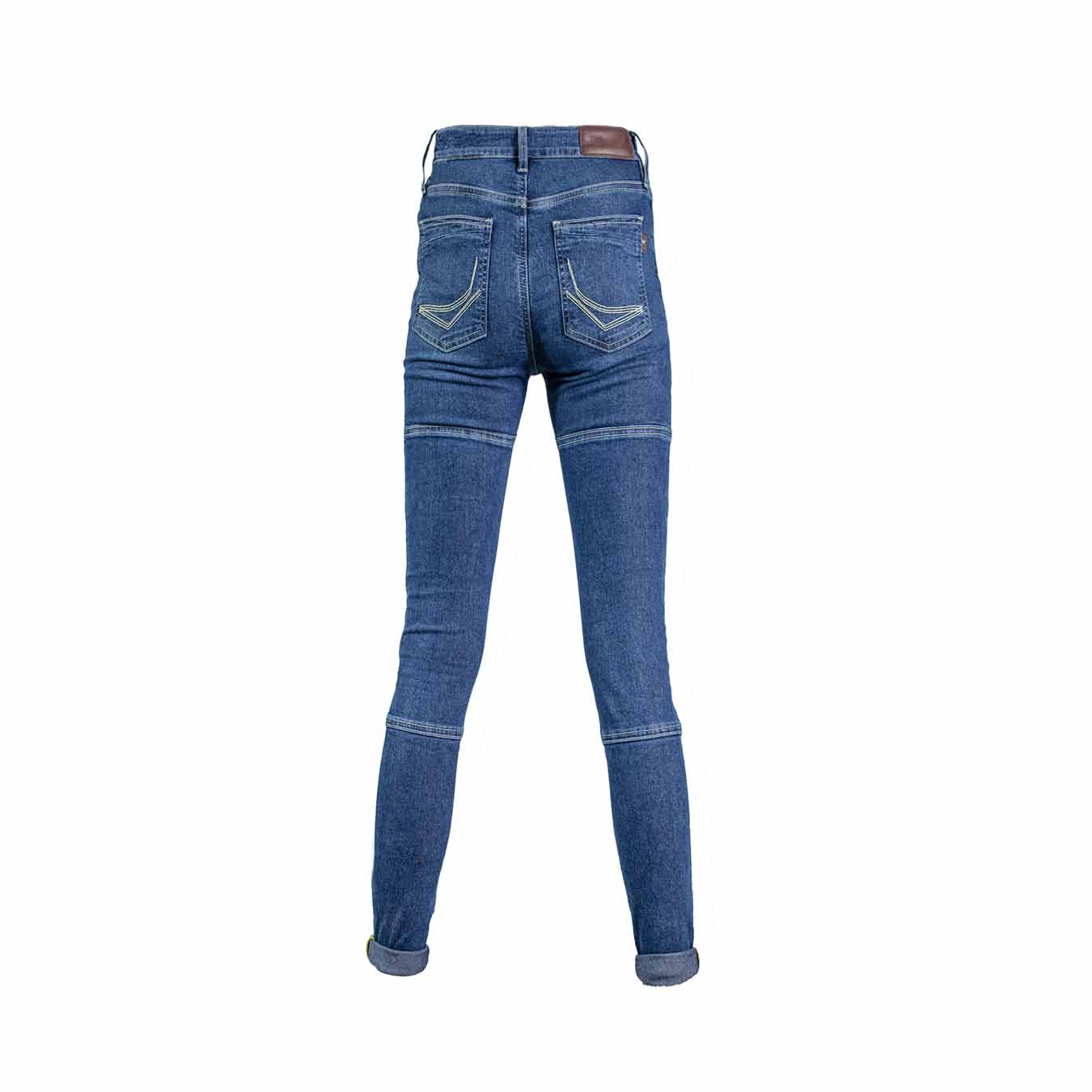 Jeans Dama con Aramida Azul sin Rodillera